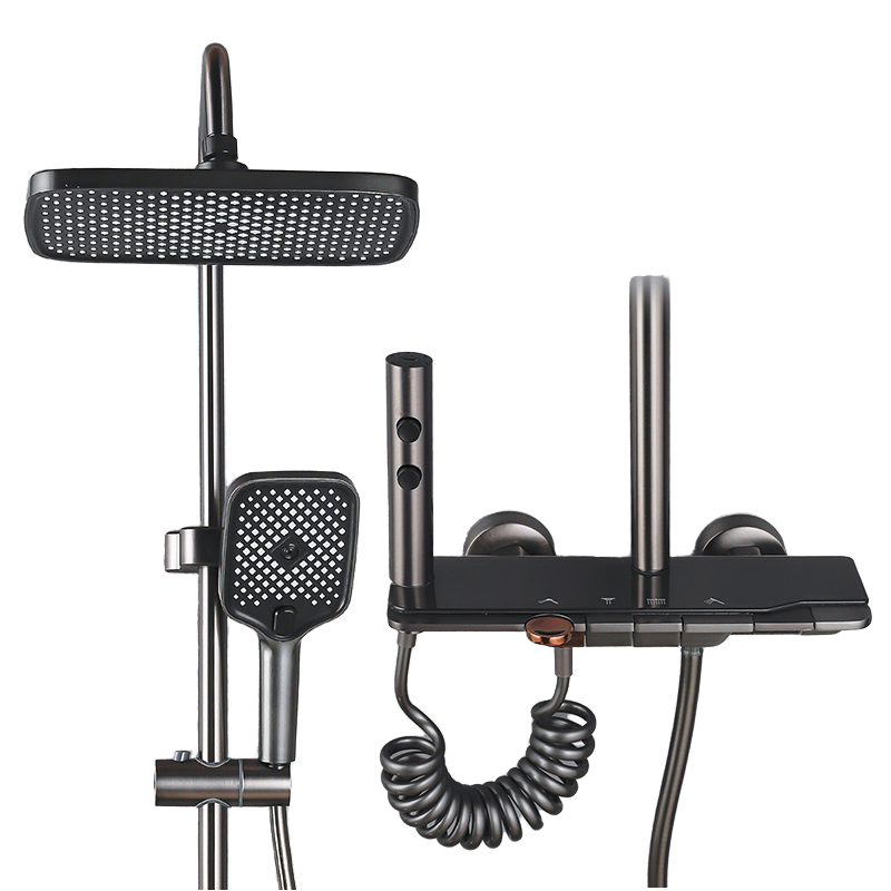 Loren Luxury Piano Shower Head with Handheld Set &ndash; 7000W Instant Water Heater