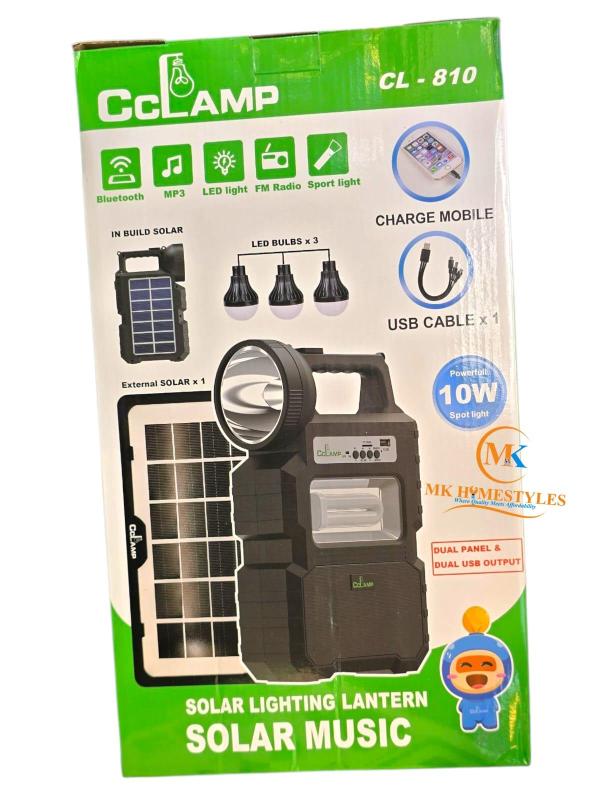 CCLAMP Solar Lighting Kit with FM Radio & Bluetooth