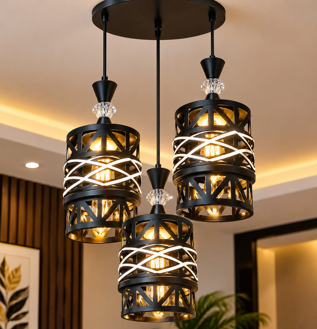3-Pendant Chandelier in Kenya &ndash; Modern Decorative Hanging Light