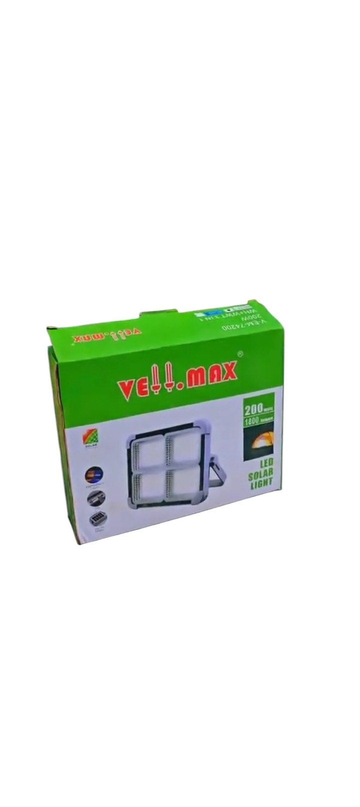 Vellmax 200W Solar Flood Light in Kenya &ndash; Rechargeable Solar Flood Light with Phone Charging | MK Homestyles Kenya