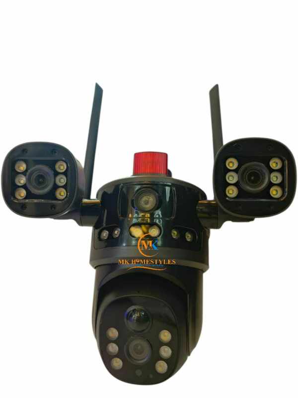4G Solar-Powered Triple Lens AI CCTV Camera