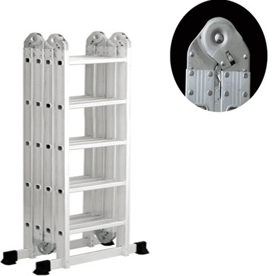 4&times;3 Foldable Aluminium Ladder &ndash; 12ft / 4m