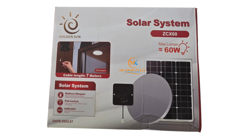 60W Golden Sun Indoor Light with Solar Panel