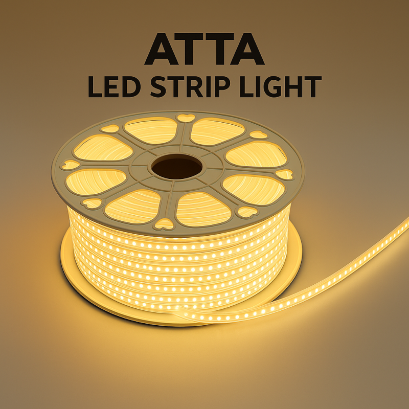 ATTA Warm White LED Strip Light Roll &ndash; High-Brightness 3000K, Flexible & Cuttable