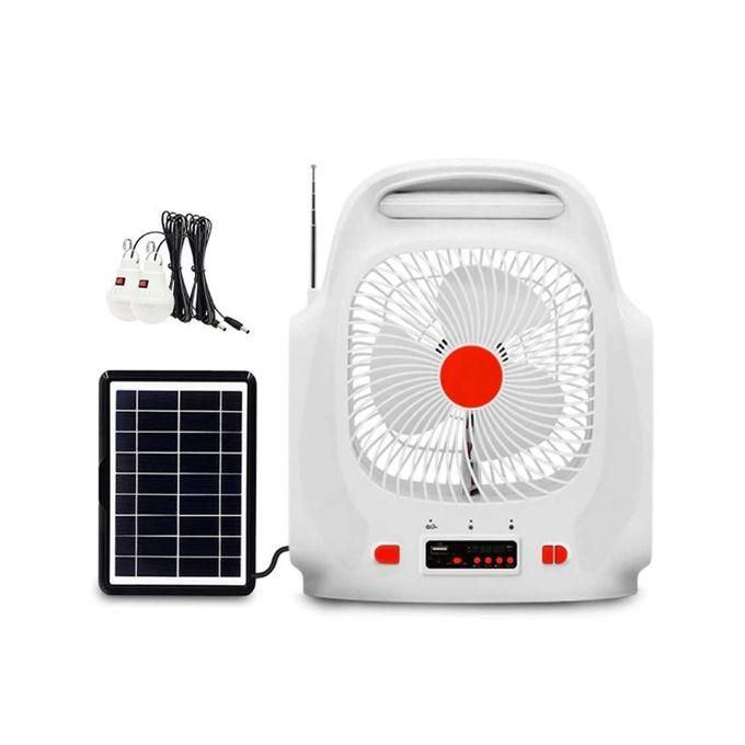 8-Inch Solar Fan with Light & Radio Price in Kenya | MK Homestyles