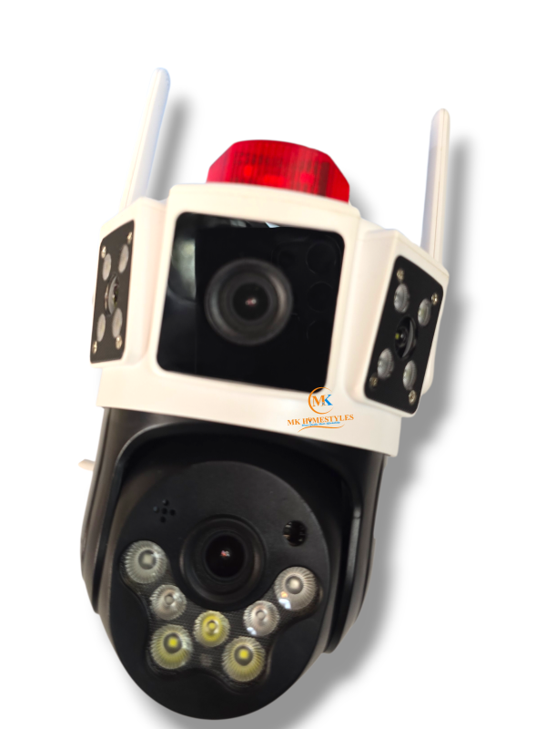 Dual Lens Electric 4G CCTV Camera With Alarm