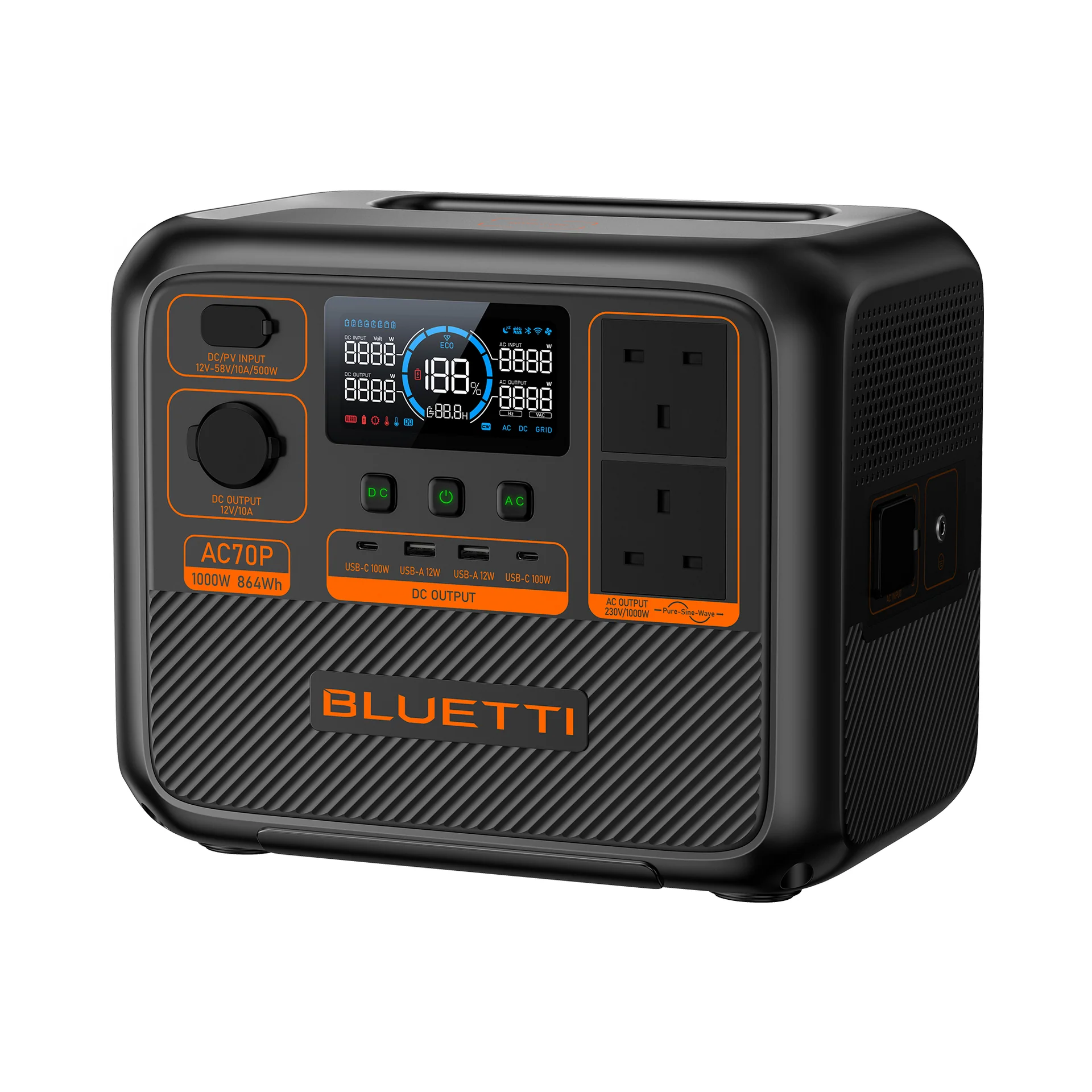BLUETTI AC70P Portable Power Station Kenya | 1000W
