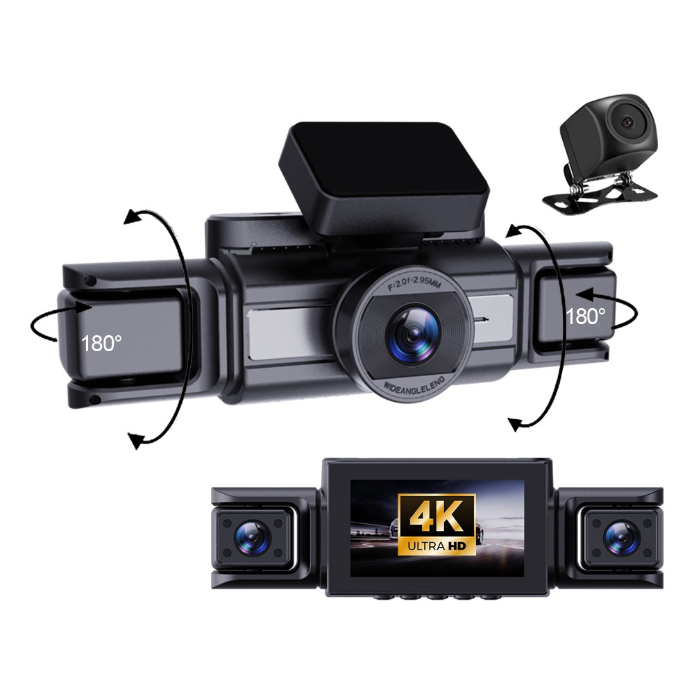 4-Lens WiFi Dash Cam &ndash; 4 Channel 1080P Full HD Car Security Camera System
