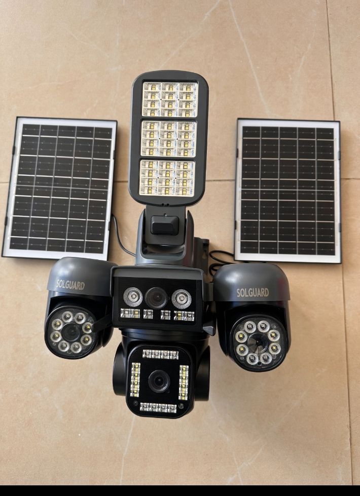 4G Solar CCTV Camera with 3 PTZ Cameras, Spotlight & Alarm &ndash; Best Solar Security Camera in Kenya
