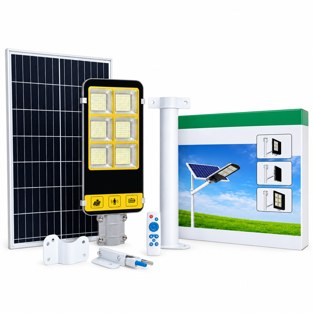 300W Premium Metallic Solar Streetlight &ndash; KSh 6,500